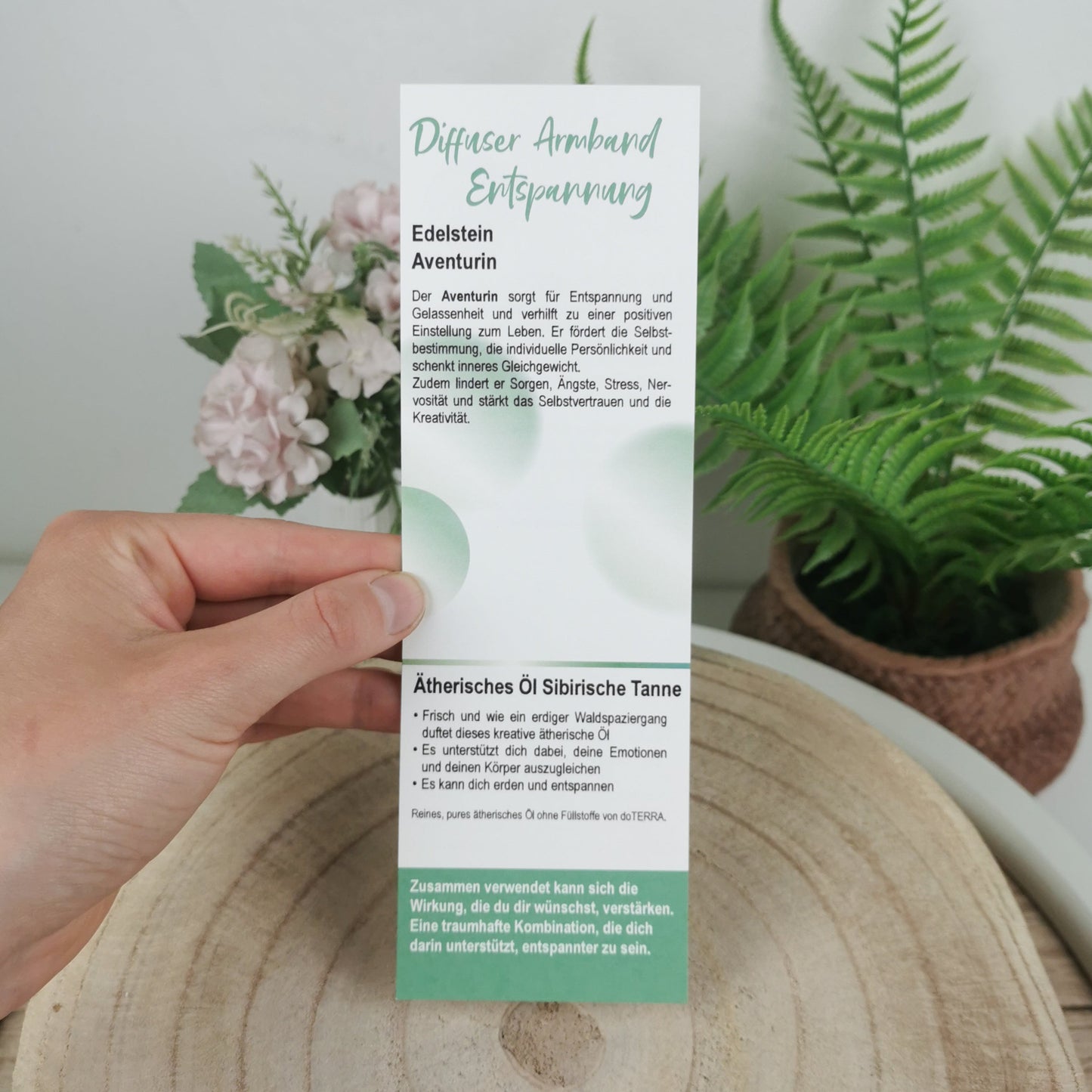 Aventurin Diffuser Armband (+ Ätherisches Öl)