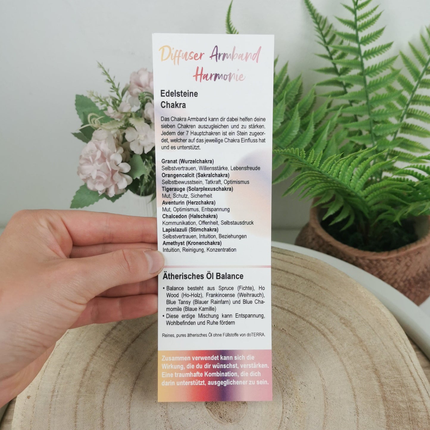 7 Chakra Diffuser Armband (+ Ätherisches Öl)