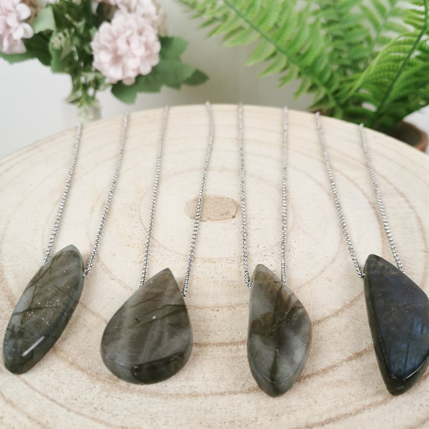 Labradorit Kette silber