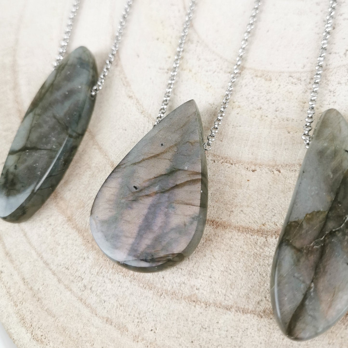 Labradorit Kette silber