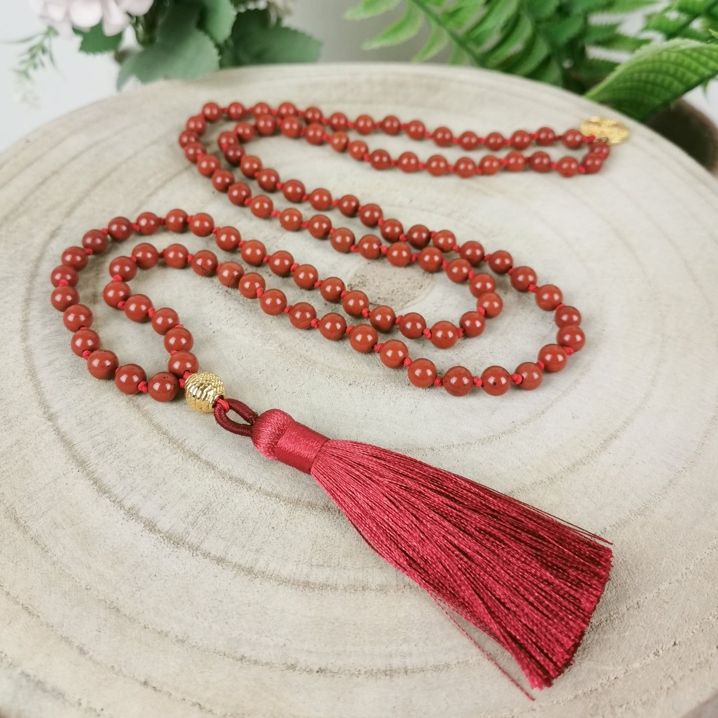 Roter Japis Mala Kette
