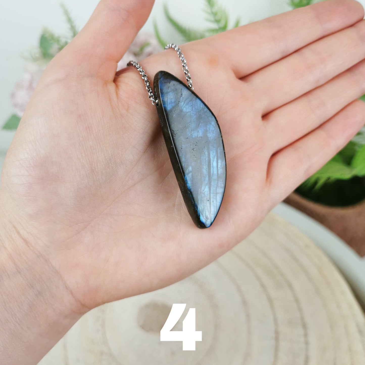 Labradorit Kette silber