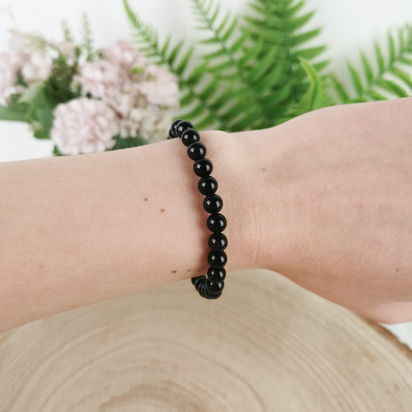 Schwarzer Obsidian Armband