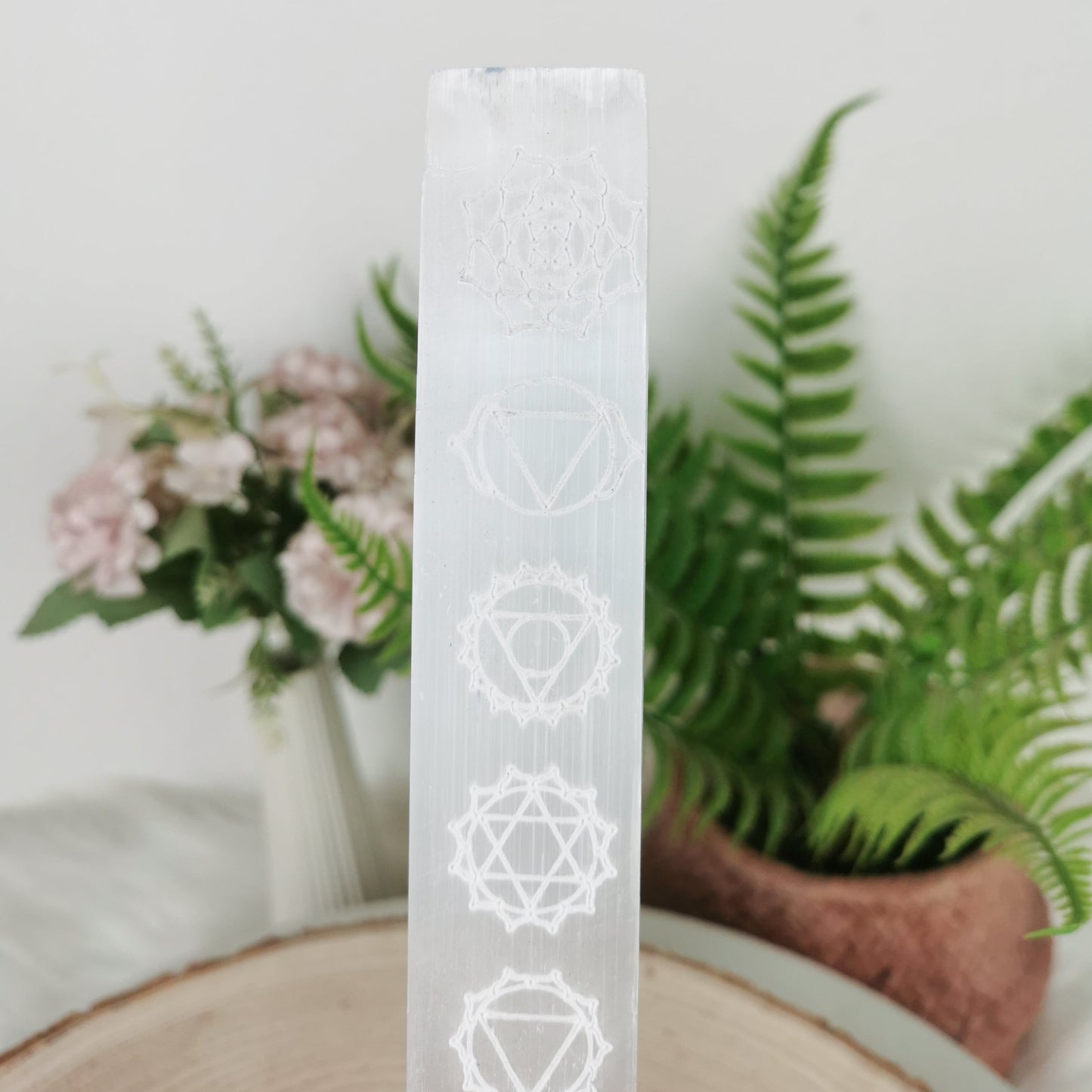 Selenit Chakra Stab