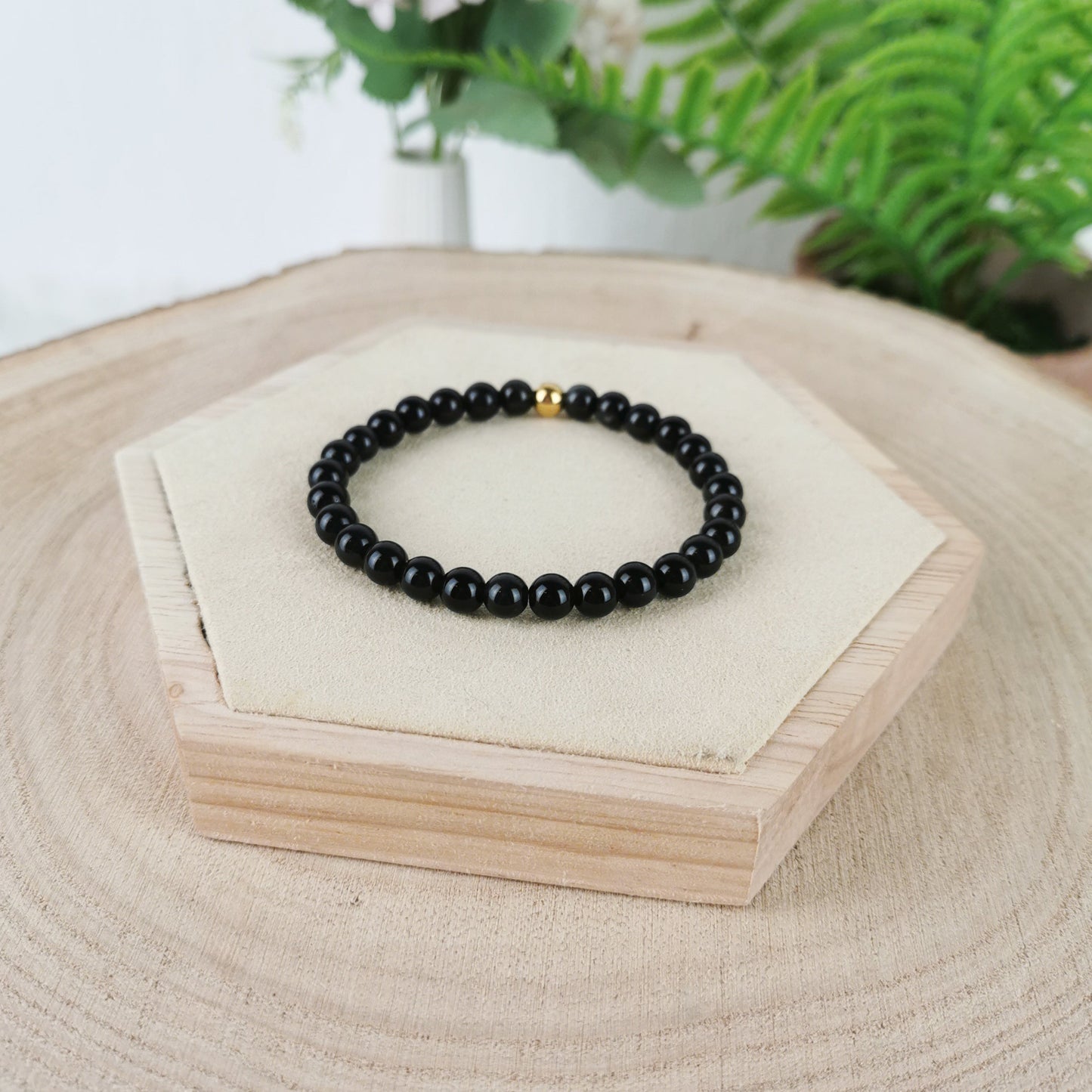 Schwarzer Obsidian Armband