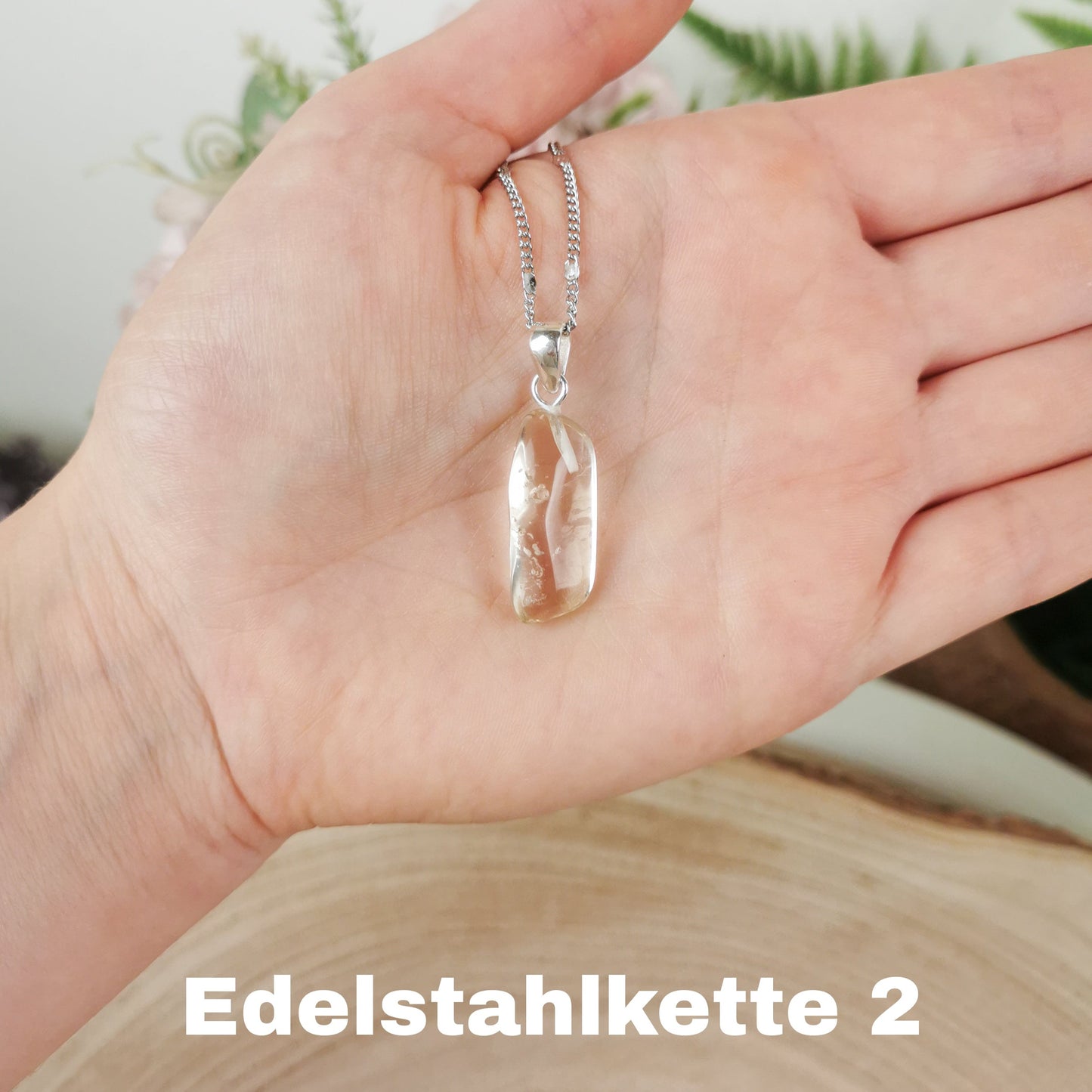 Citrin Kette silber