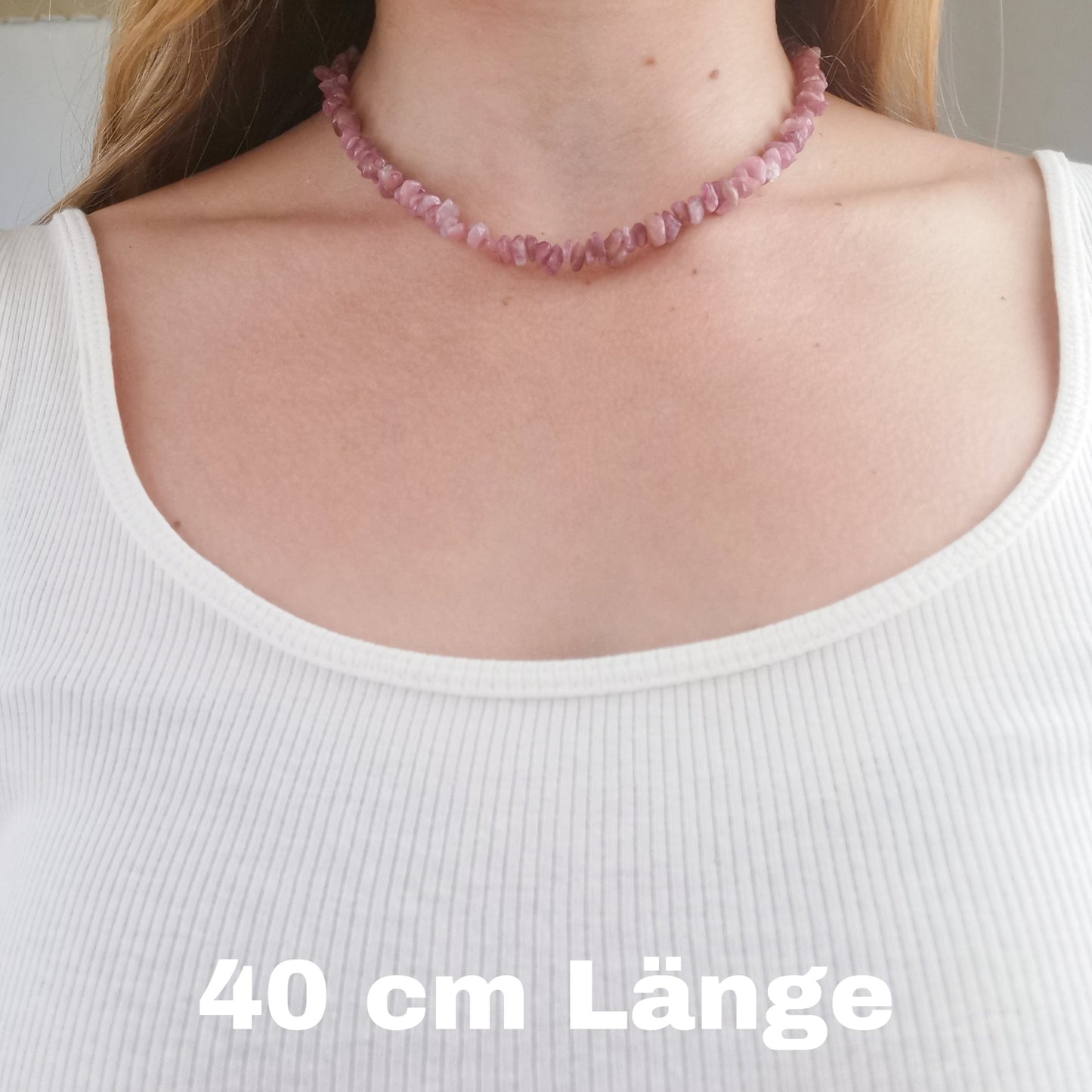 Rosa Turmalin Kette