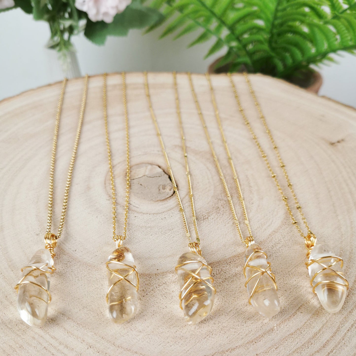 Citrin Kette gold