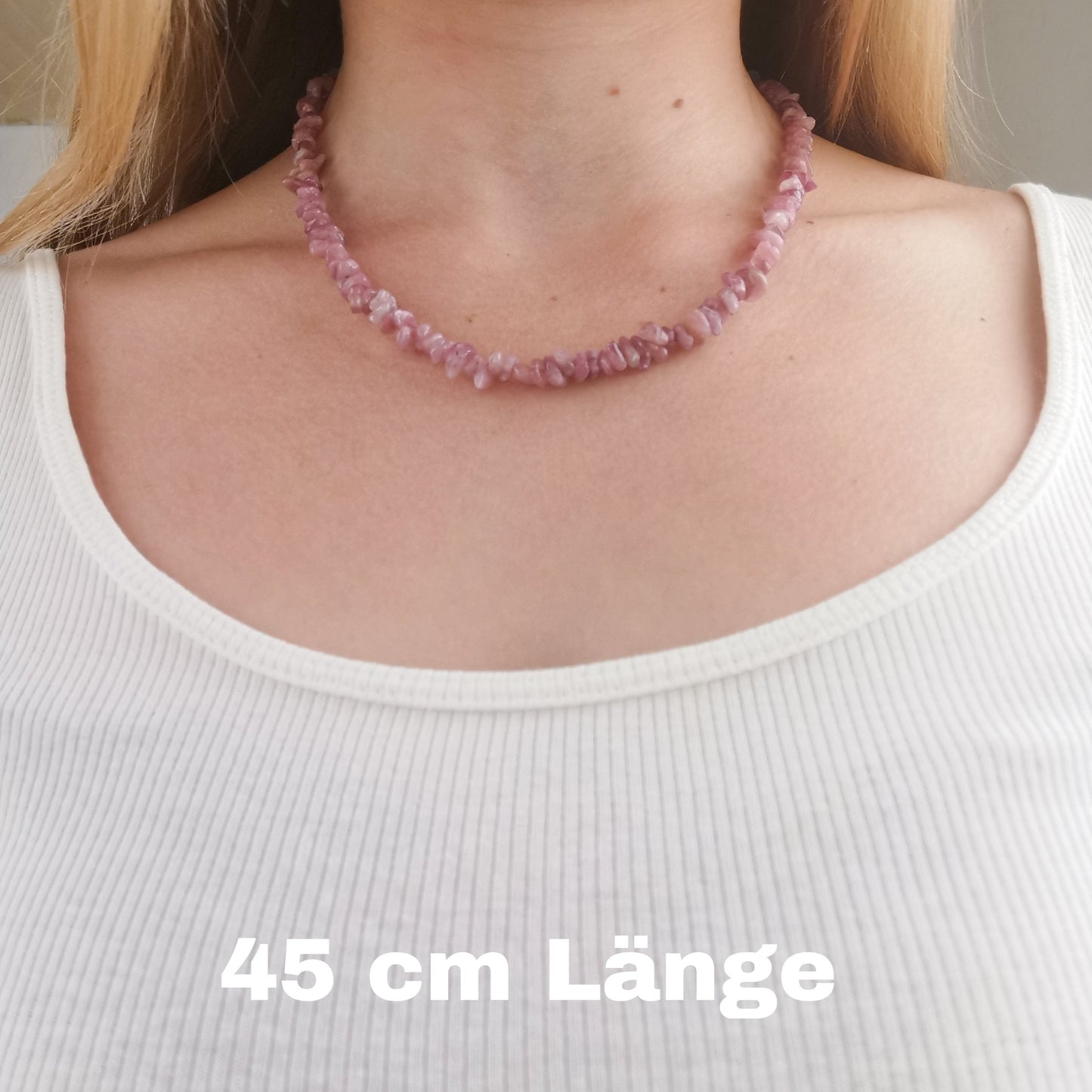 Rosa Turmalin Kette