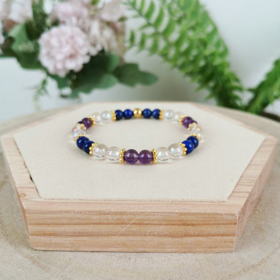 Lapizlazuli-Angel Aura-Amethyst Armband