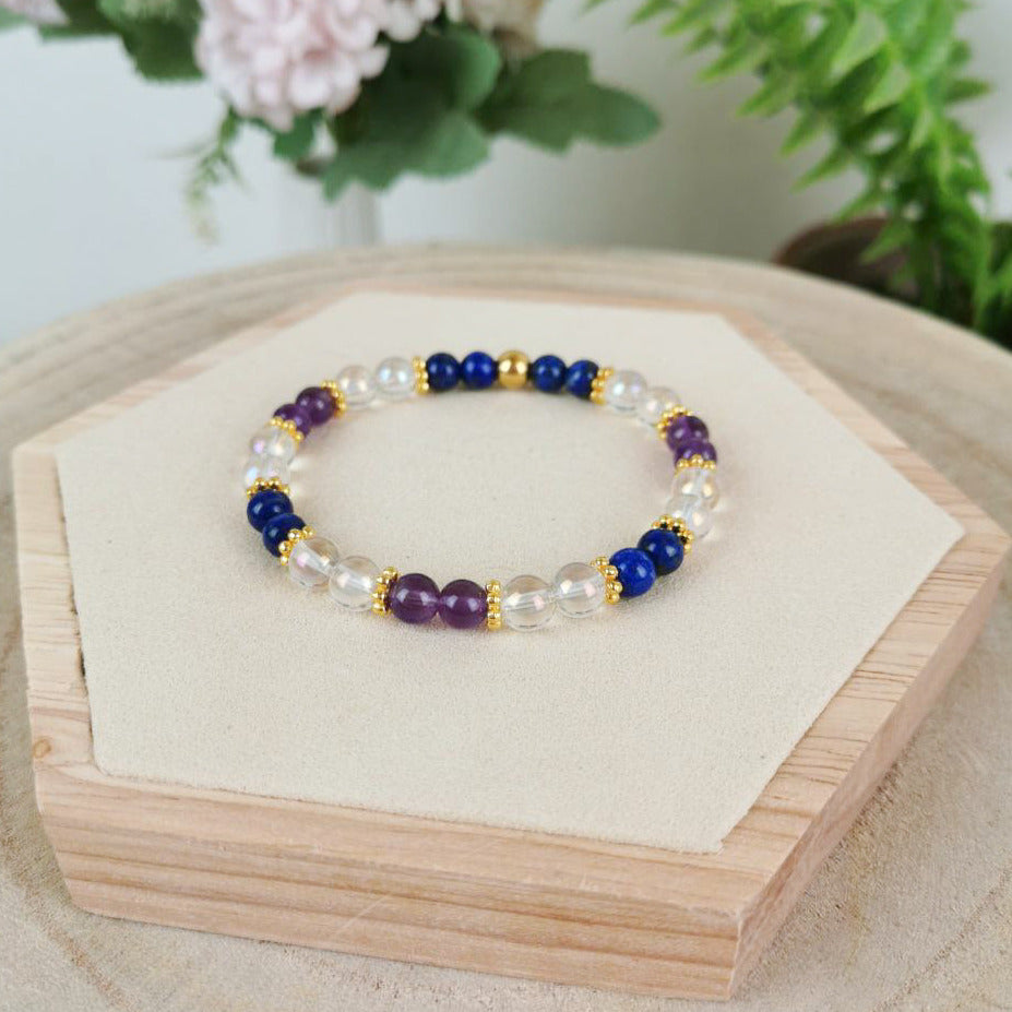 Lapizlazuli-Angel Aura-Amethyst Armband