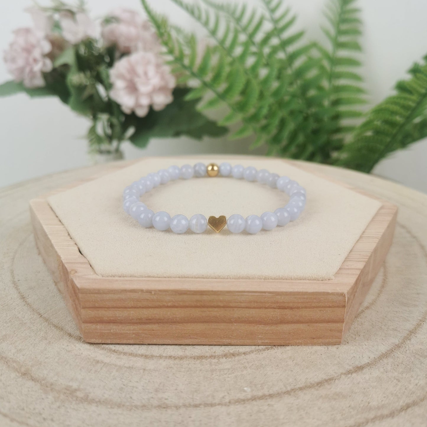 Blauer Chalcedon Armband