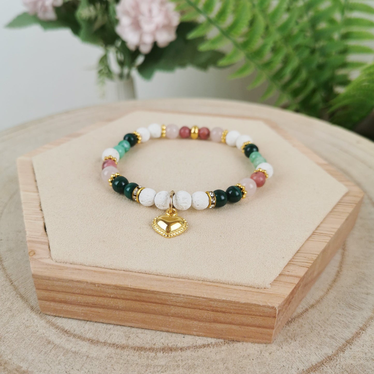 Diffuser Armband "Frequency of Love" (+ Ätherisches Öl)