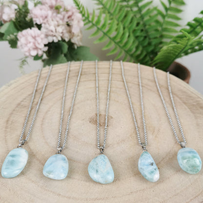 Larimar Kette silber