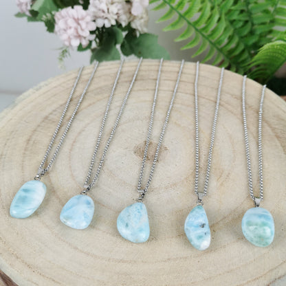 Larimar Kette silber