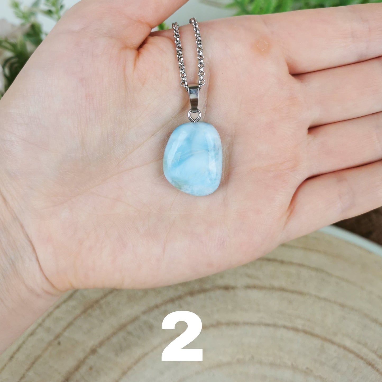 Larimar Kette silber