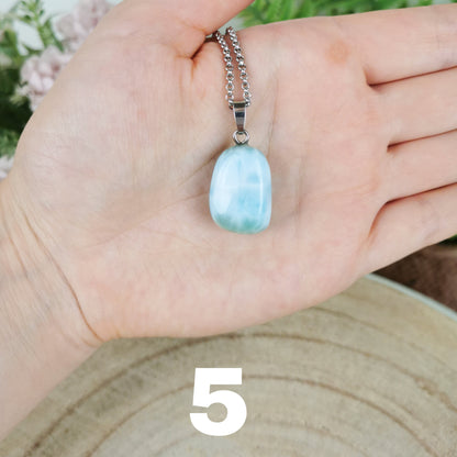 Larimar Kette silber